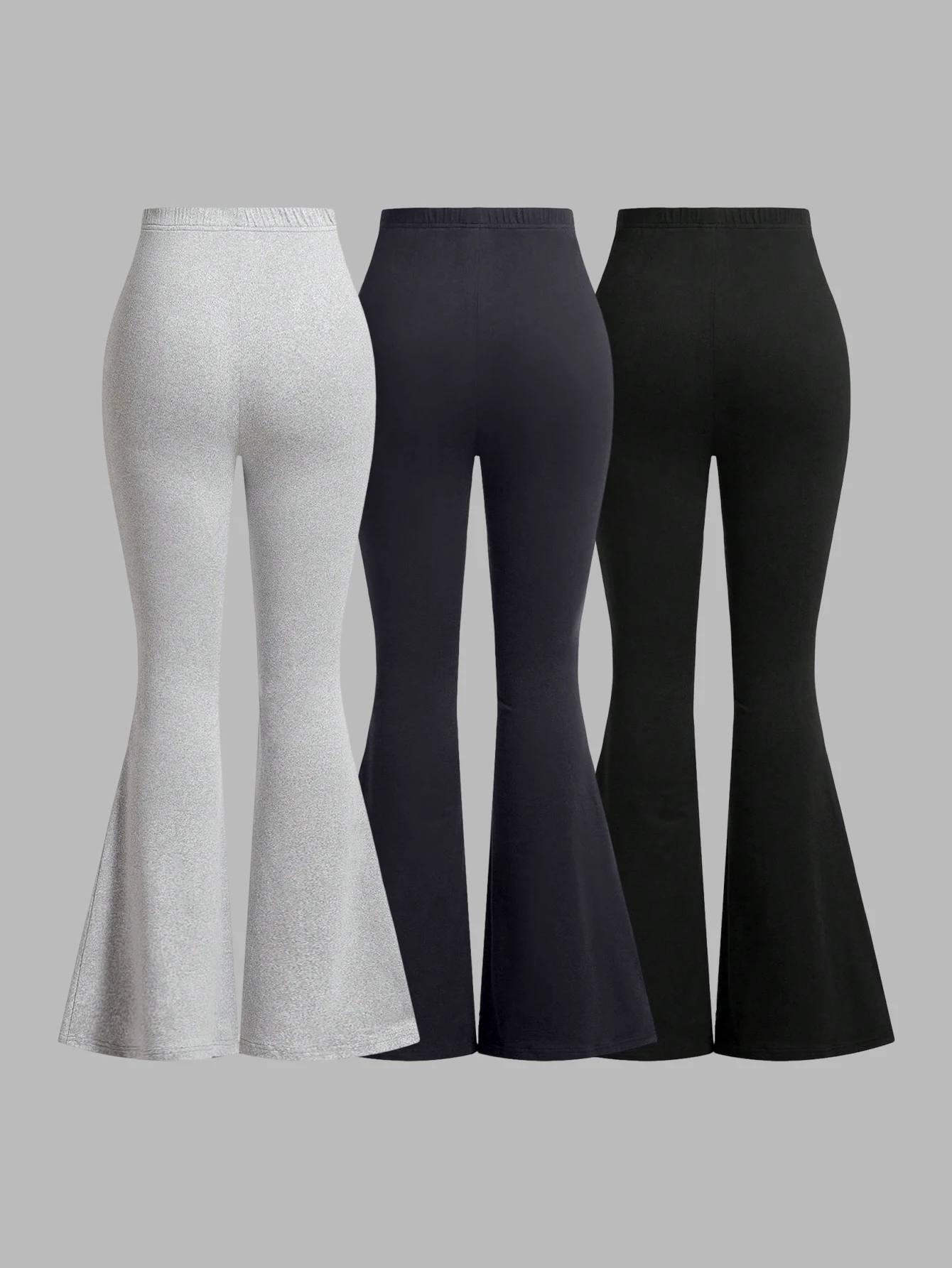 3-piece women's fashionable casual wide-leg slim-fit pants, suitable for summer