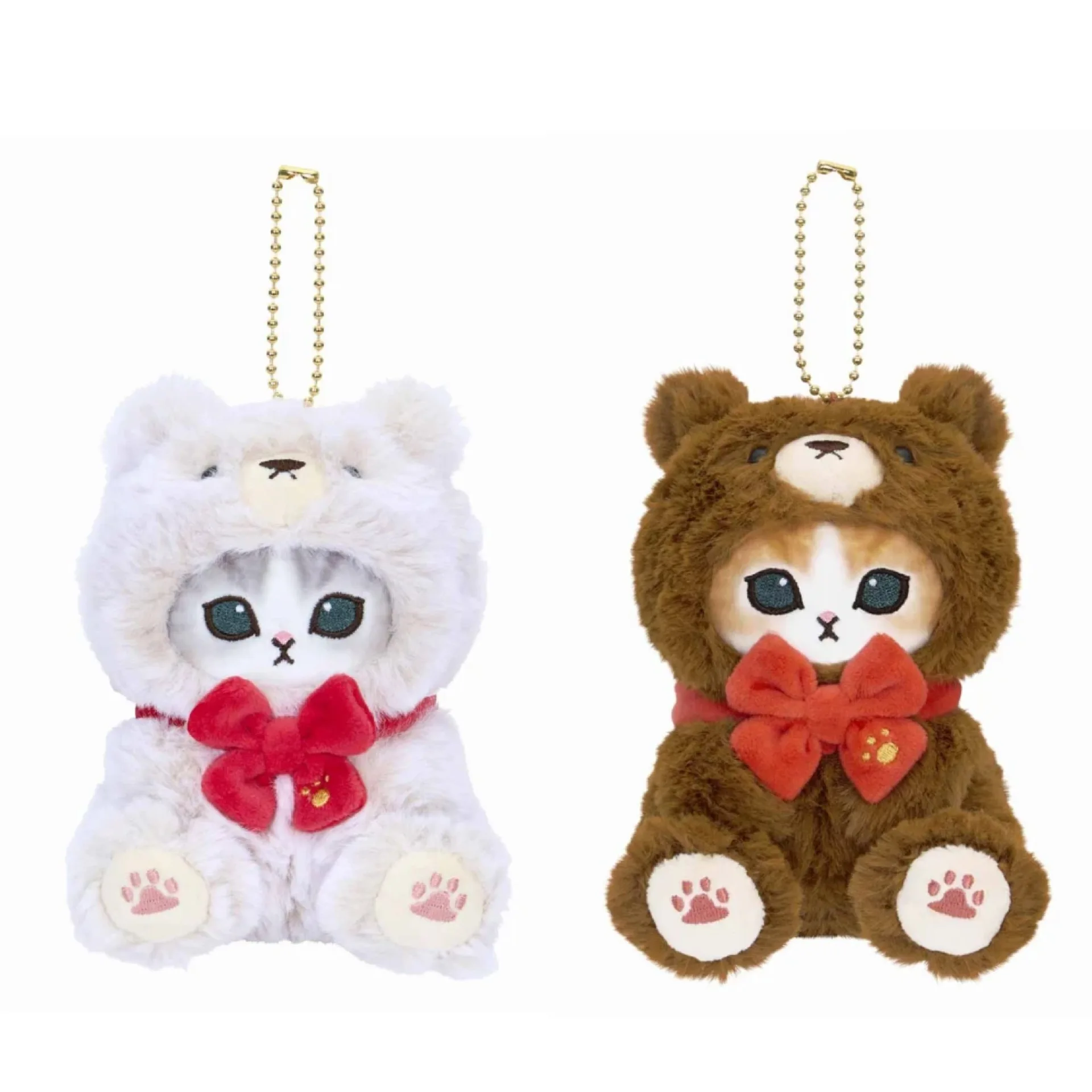 10cm Kawaii Mofusand Anime Hobby Limited Edition Bear Series Cosplay White Bear Cartoon Plush Doll Pendant Bag Pendant