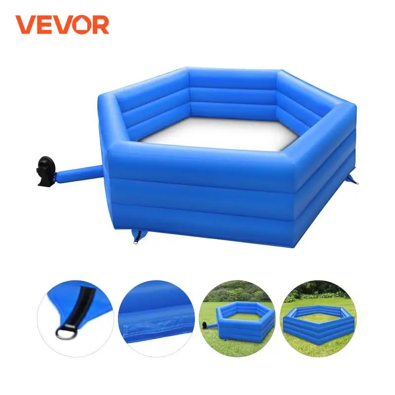 VEVOR 15' 20' Inflatable Gaga Ball Pit Gagaball Court W/ Sturdy Air Pump For Outdoor/Indoor Family School Activity Anti-flaming