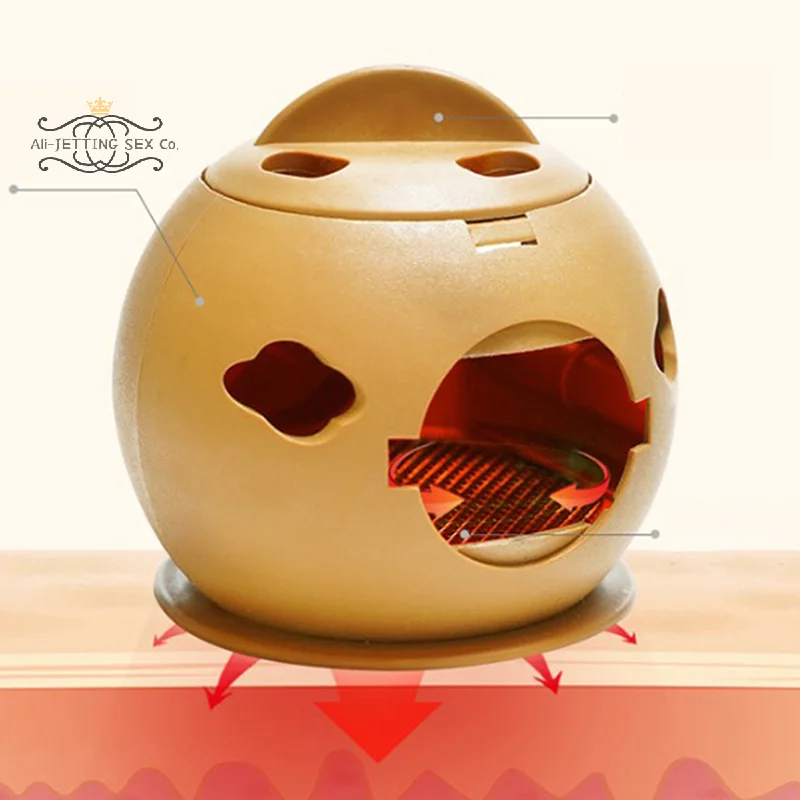 Cupping Massage Moxibustion Box Moxa Sticks Burner Acupuncture Point Therapy Women Gynaecopathia Heating Therapy Pain Relief