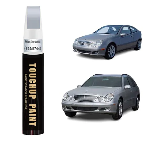 744/9744 Brilliant Silver Metallic Touch Up Paint Compatible With Mercedes-Benz Exact Match Car Paint Pen Scratch Repair