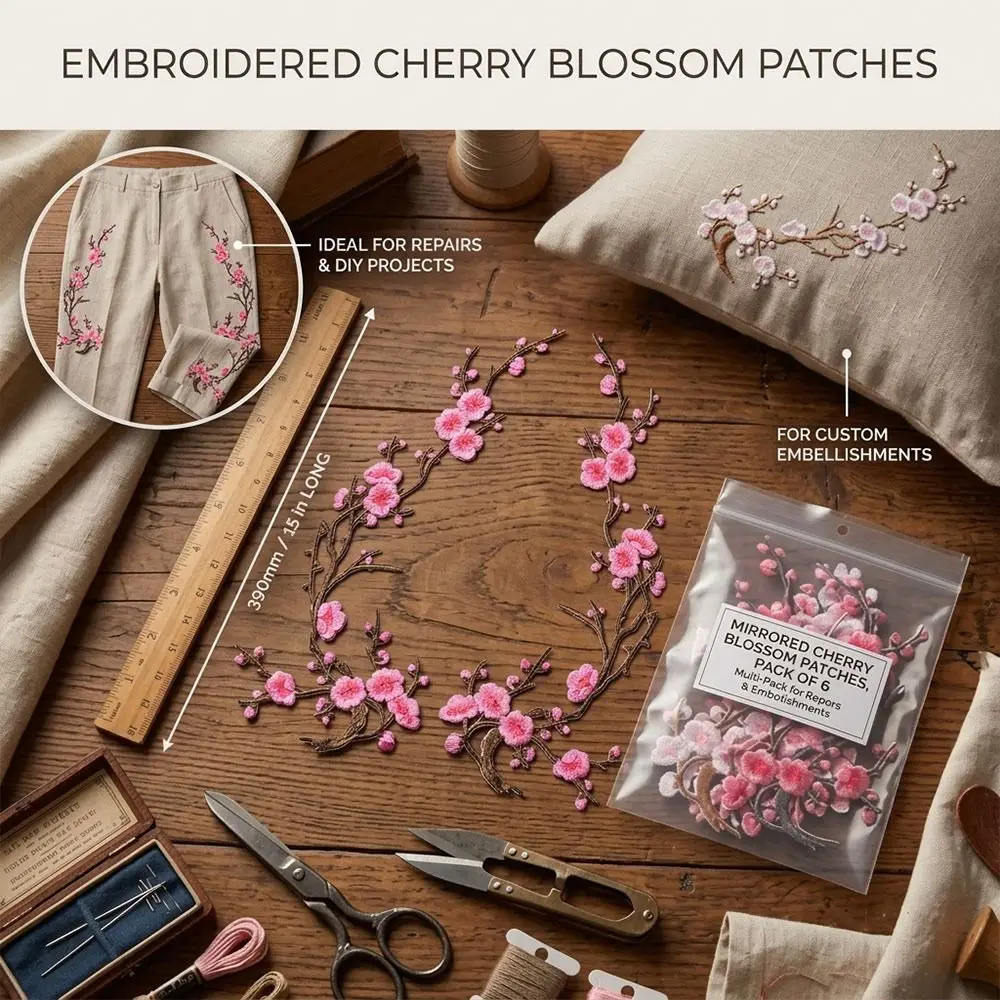 DIY Cherry Blossom Iron On Pat - đánh giá và giá Sewing In Textile