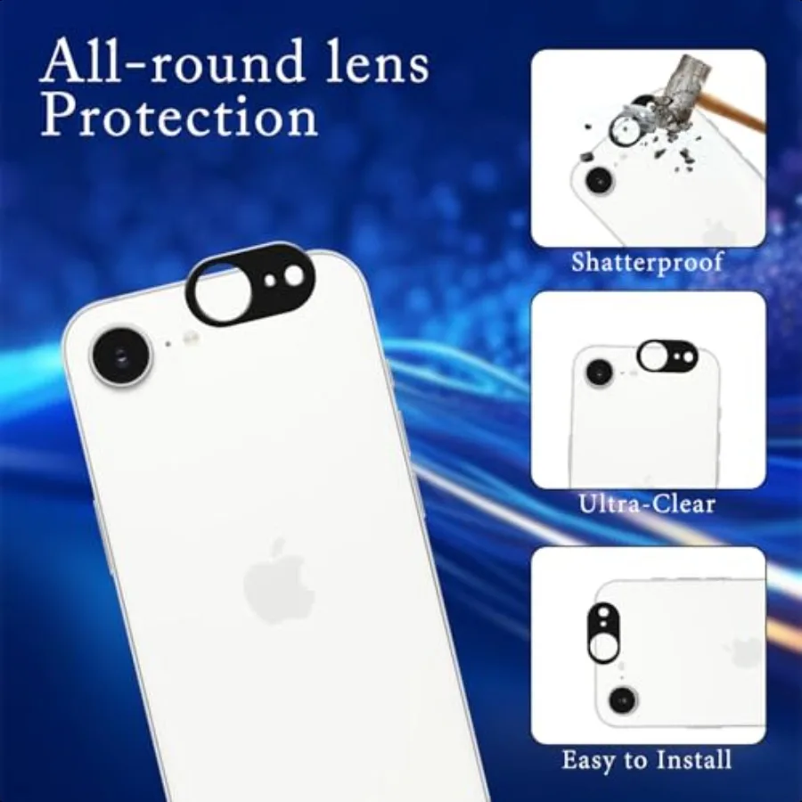 MAYtobe [Pack da [2+2 Progettato per iPhone 16e Pellicola salvaschermo privacy Pellicola temperata privacy con protezione per obiettivo fotocamera per iPhone