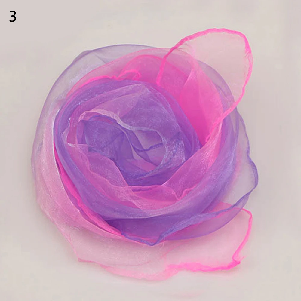 50*50cm Gradient small scarf dance performance Scarf Women Decorative Head Scarf Stripe Print Kerchief Neck Wrap