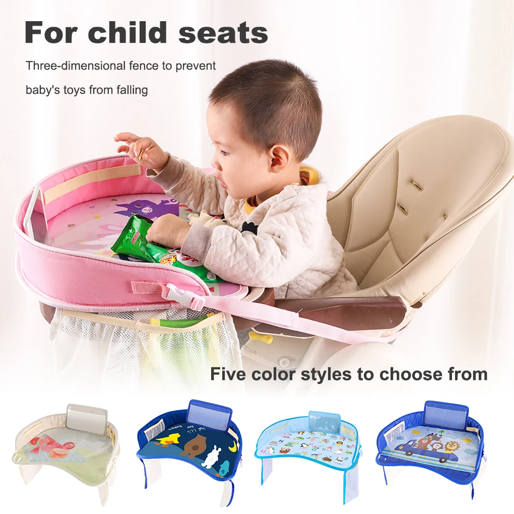 Baby Car Tray Travel Table Waterproof Holder Removable with Strap