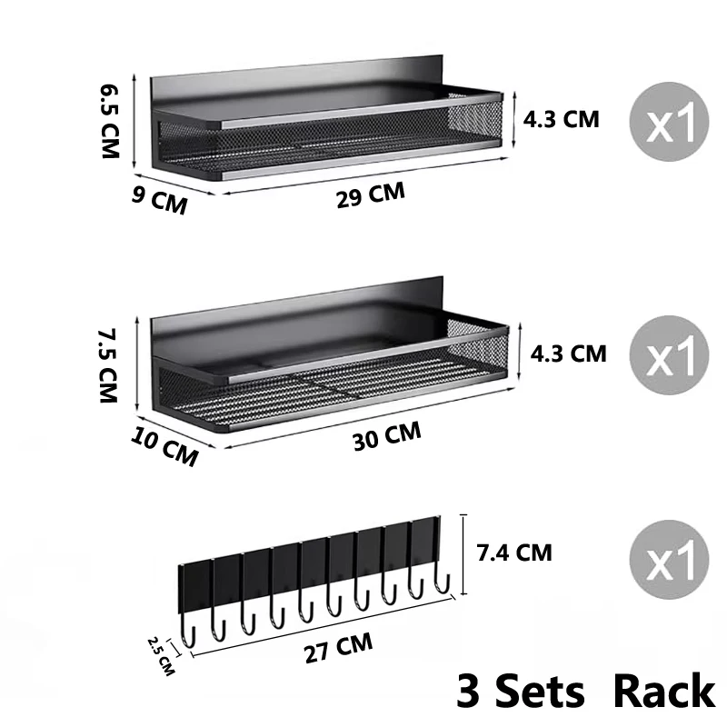 Metalen magnetische kruidenopbergrek voor koelkastoven Magnetische koelkastplank voor doe-het-zelf keuken Kruidenorganizer Magnetische plank