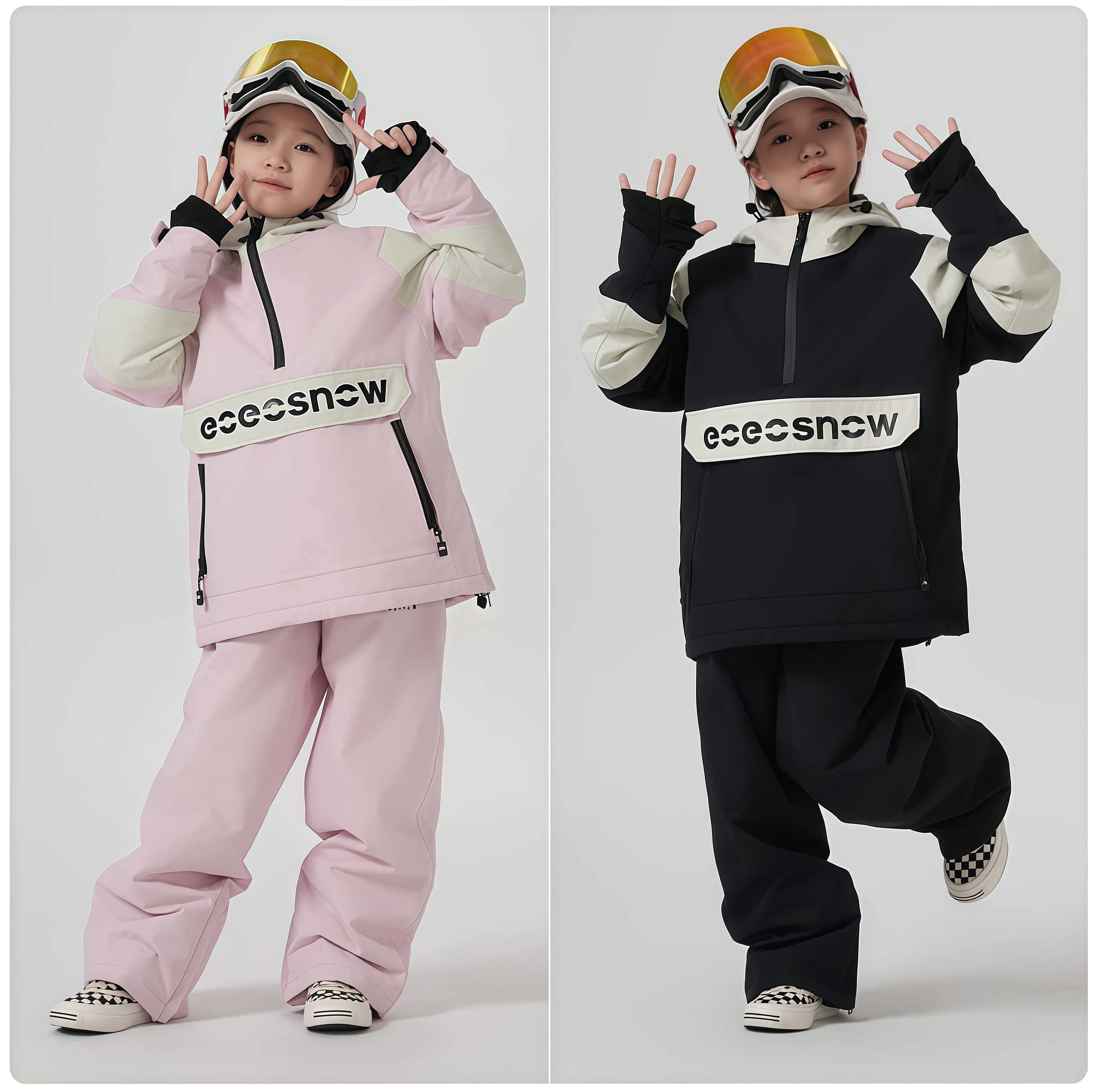 APVCX Children Snow Suit Sets Kids Breathable Waterproof Ski Suit Boys' And Girls' Outdoor Sports Snowboarding Jacket And Pants