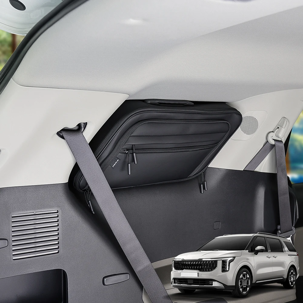 For Kia Carnival KA4 Car Tuning Third Row Window Back Bag Trunk Storage Box Car Accessories Compatible With 2022-2026