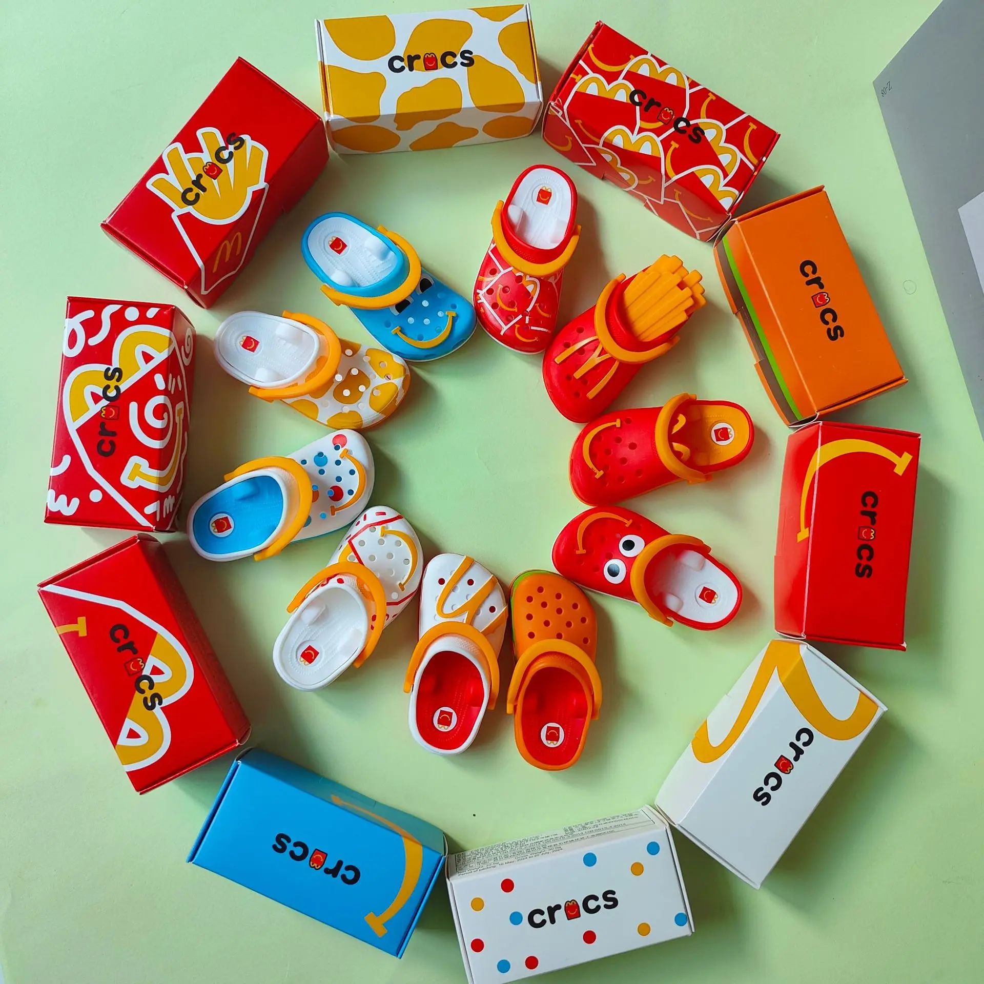 2024 Mini Slipper Keychain Happy Meal Toys Figure Collect Toy Desktop Decoration Backpack Pendant Kids Christmas Birthday Gifts