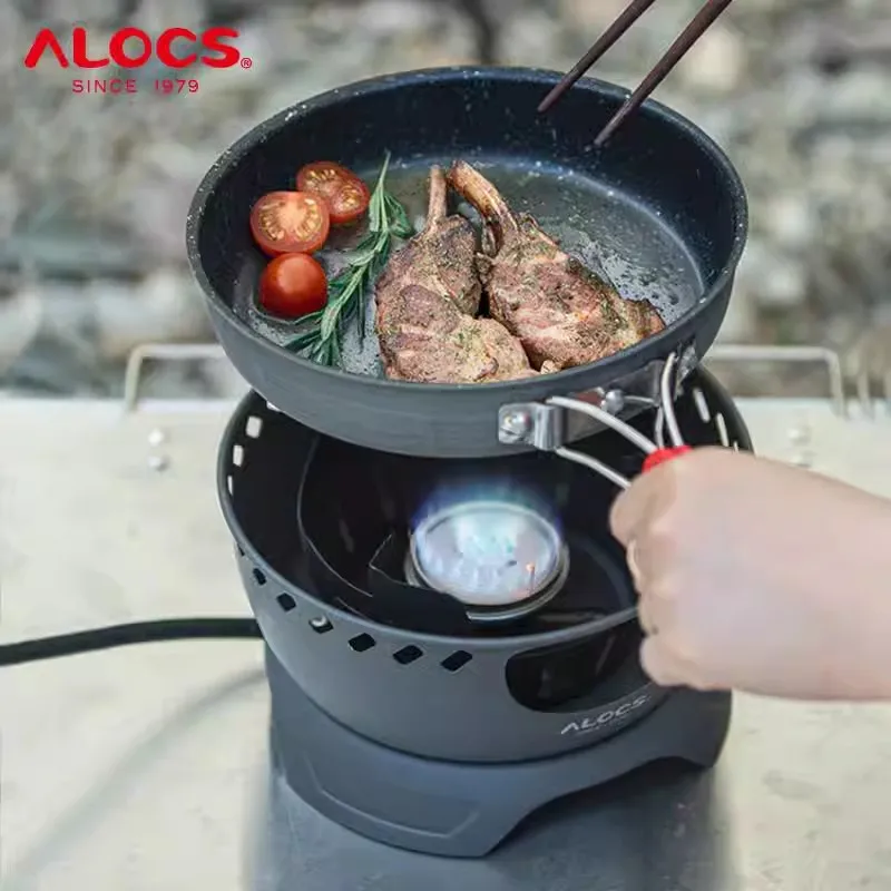 Alocs Wind Shield Camping Gas Stove Outdoor Hiking Butane Propane Burner For Backpacking Picnic Emergency Cooking