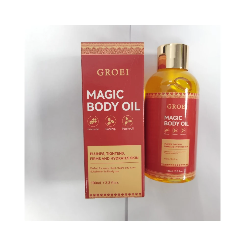 

Масло для тела GROEI, 100 мл, натуральное укрепляющее и пухлое средство для ухода за кожей, увлажняет руки, грудь, бедра, питательное масло для ухода за сухой кожей