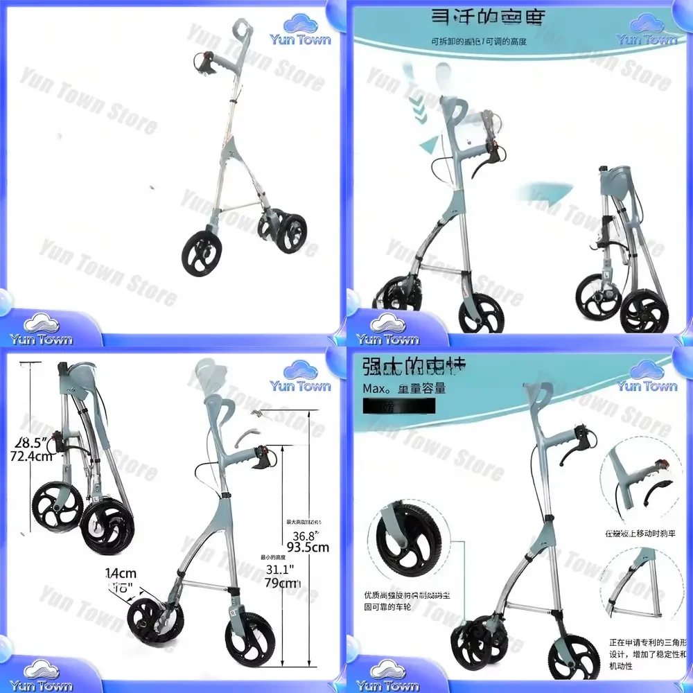 for Crutch Walking Aid for Elderly Fall Prevention Fracture Rehabilitation Lightweight Portable Folding Arm Style Walking