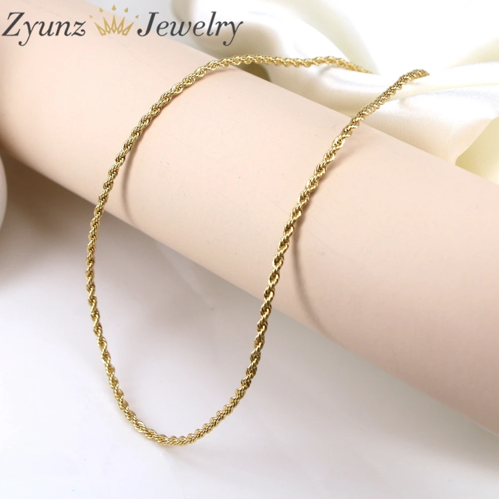 

20PCS, Gold Color Metal Chain Necklace For Women Twisted Chain Fit Making Necklace Jewelry Accessories