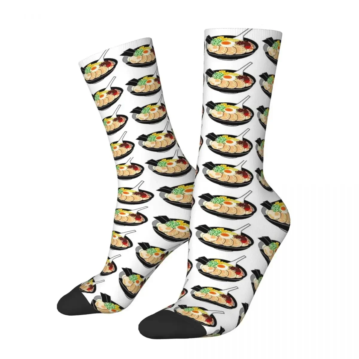 

Ramen Noodles Bowl Looks Yummy Socks Harajuku Sweat Absorbing Stockings All Season Long Socks Accessories for Unisex Gifts