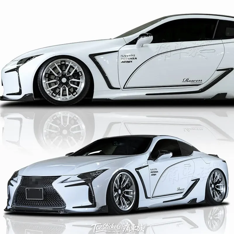 Car stickers sports decoration modified body waistline personalized custom decals FOR Lexus LC500h