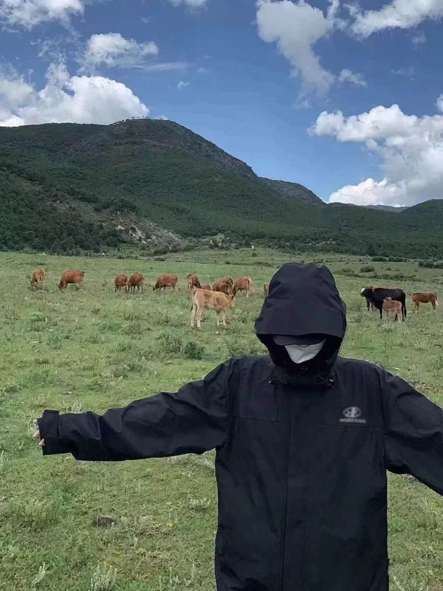 

Мужская ветровка-жакет оверсайз в американском стиле, функциональная, модная, для весны и осени, для активного отдыха, для пар, с защитой от солнца, для походов...