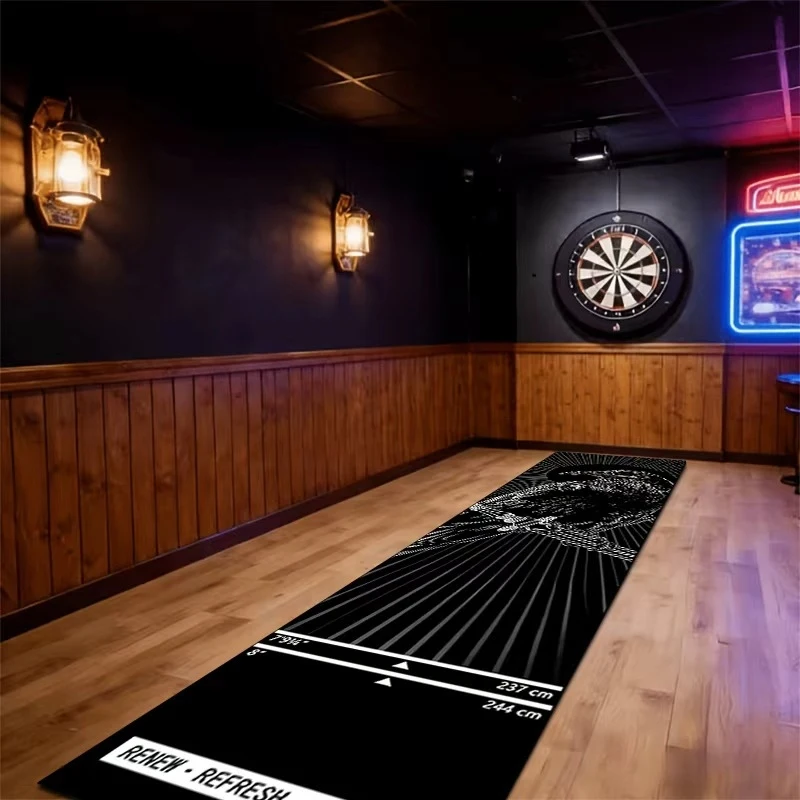 Darts Spezial-Teppich, leicht zu reinigen, lange und schmutzabweisende Bodenmatten für Indoor-Spielwettbewerbe in Videospielhallen
