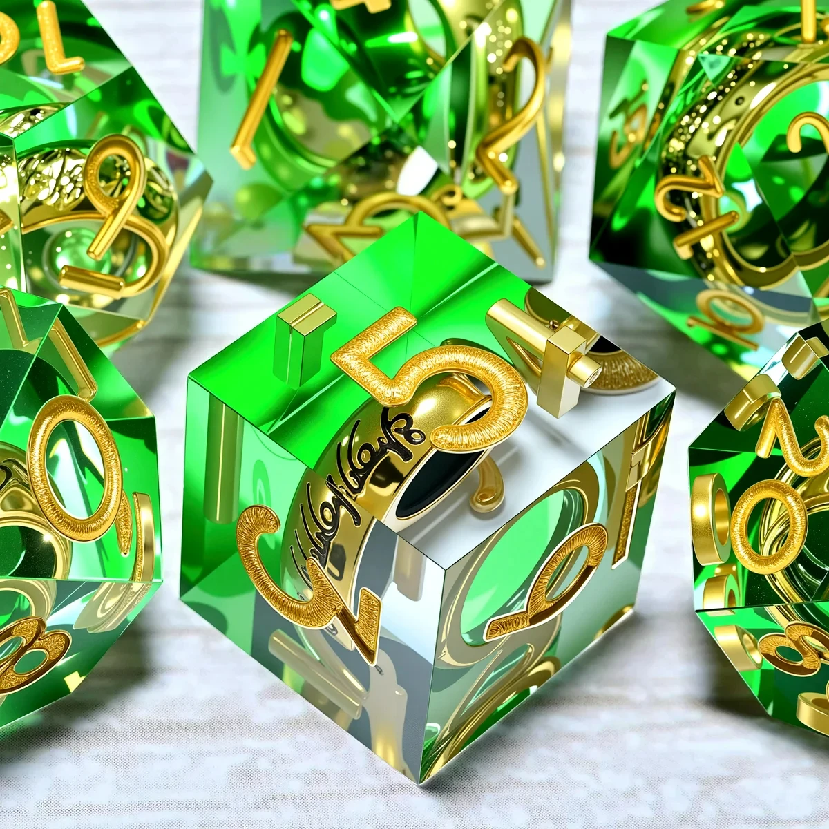 

7-Piece Set DND Resin Dice for Dungeons And Dragons DND 5e RPG Board Game Tabletop Role Playing Dice Gift for Birthday