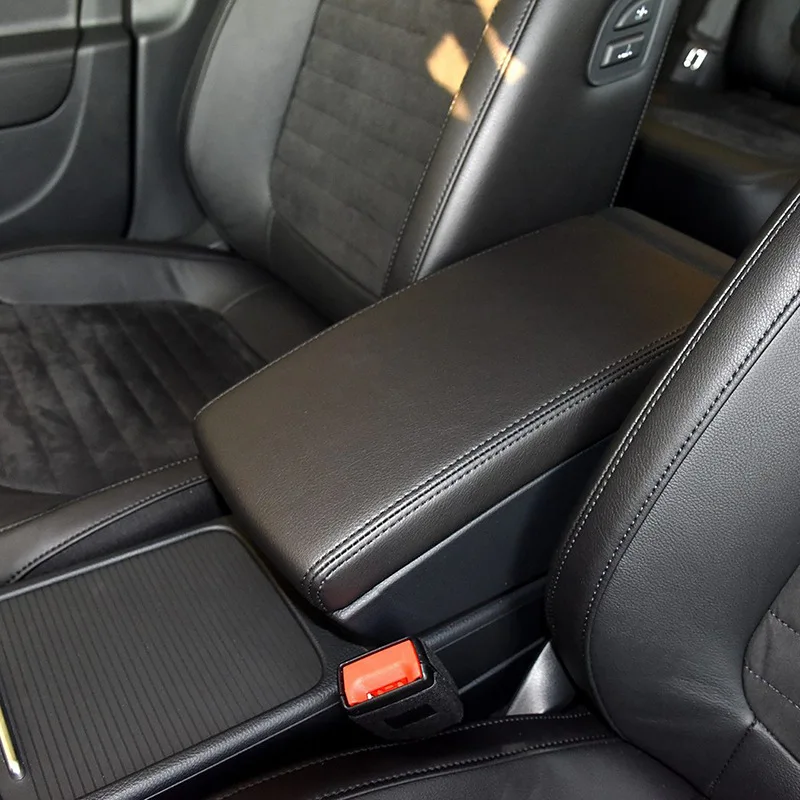 For 05-15 Volkswagen Passat B6 Car Armrest Box Leather Cover Handrest Cover Leather Cover Protective Cover