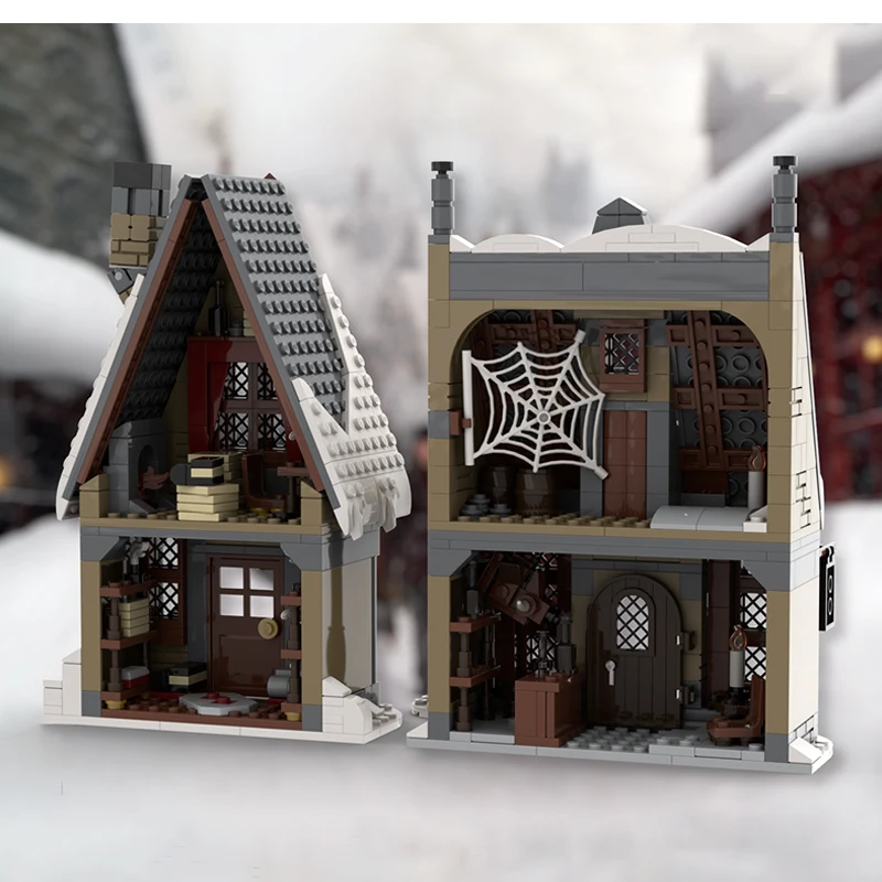 766pcs MOC Harry HogsHead QuillShop Rustic Magical Village DIY Model Building Blocks Birthday Toys Gift