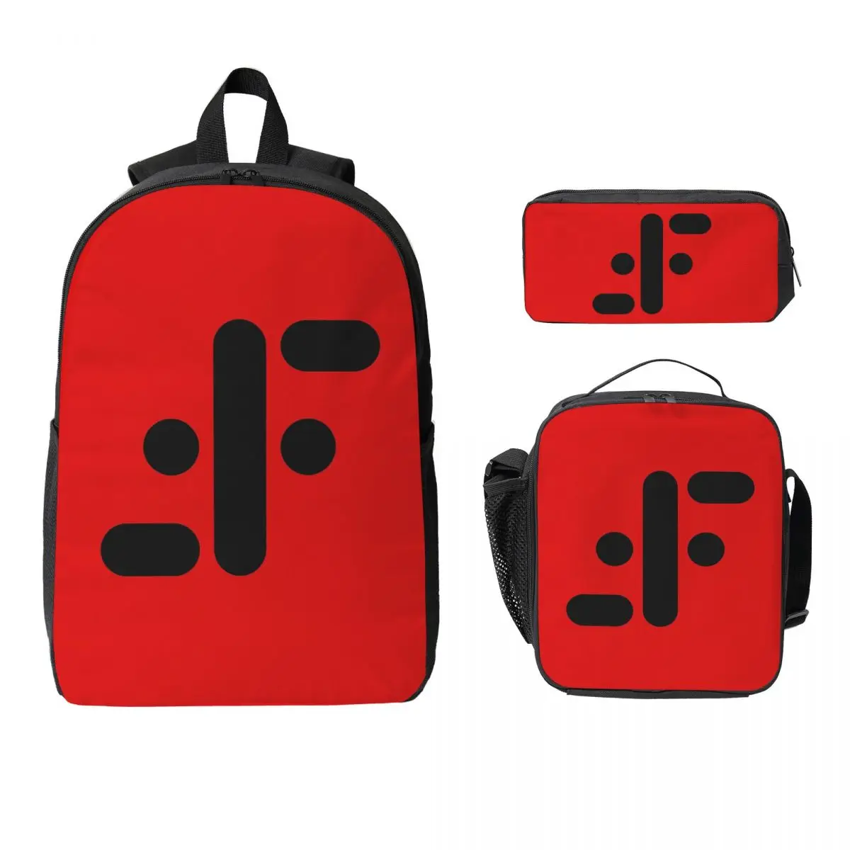 

V The Visitors Insignia Backpack Student BookBag School Bag Laptop Shoulder Bags 3ps Insulated Lunch Bag Pencil Case