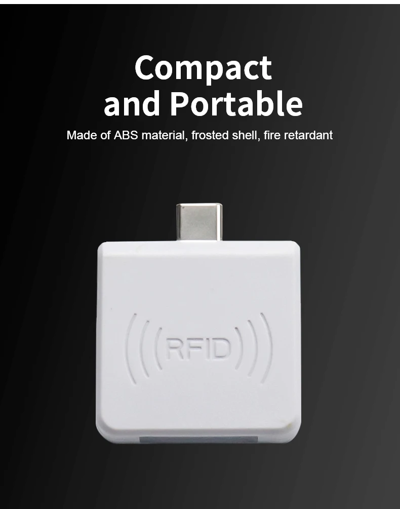 13.56mhz ISO14443A HF Tiny Size RFID OTG Android Phone USB Type-c Interface Portable Handheld IC Card Reader