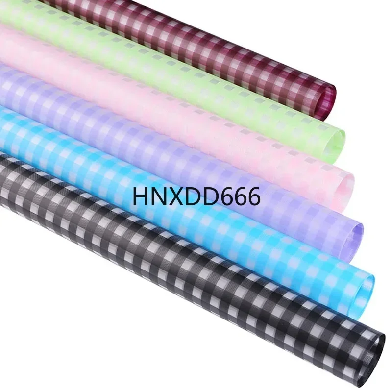 20PCS Waterproof Flower Wrapping Paper, Retro Checkered Bouquet and Pearl Gift Material for Weddings and Shops