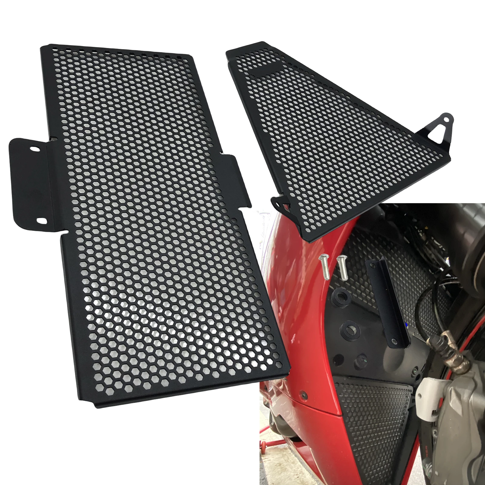 

Motorcycle Radiator Water Tank Grille Guard Cover Mesh For Ducati Streetfighter V2 2022-2024