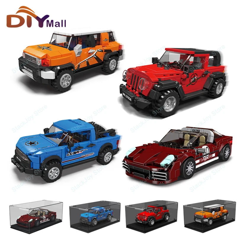 

MOULD KING Racing Car Building Blocks Speed Sports Vehicle Model with Display Box MOC Assembly Bricks Toy for Kids Birthday Gift
