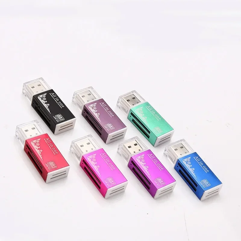 4 In 1 Micro SD Card Reader Adapter SDHC MMC USB SD Memory T-Flash M2 MS Duo USB 2.0 4 Slot Memory Card Readers Cables