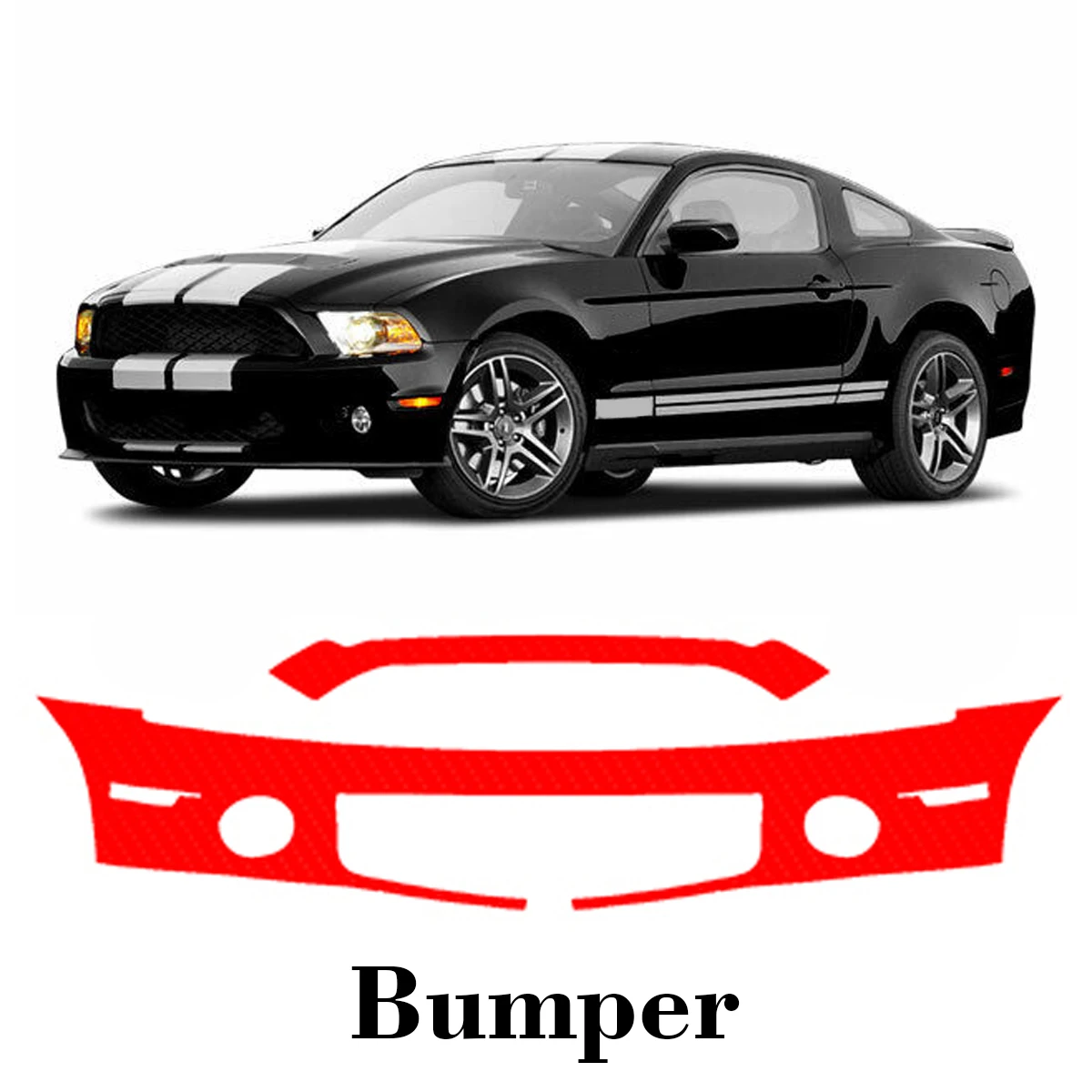 

Car Precut Paint Protection Film Front Bumper Anti-scratch Exterior TPU PPF For Ford Mustang Shelby GT500 2010-2014