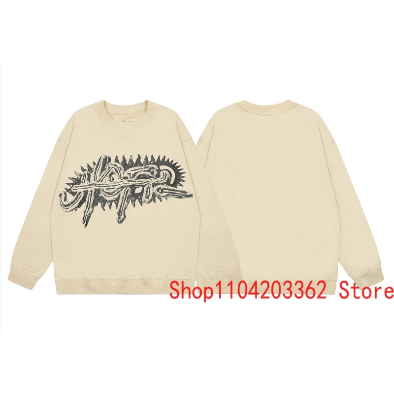 Autumn Winter New Cactus Jack Hoodie Crewneck Chest Front Personality Letter Print Pullover UTOPIA Hoody Sweatshirt Unisex