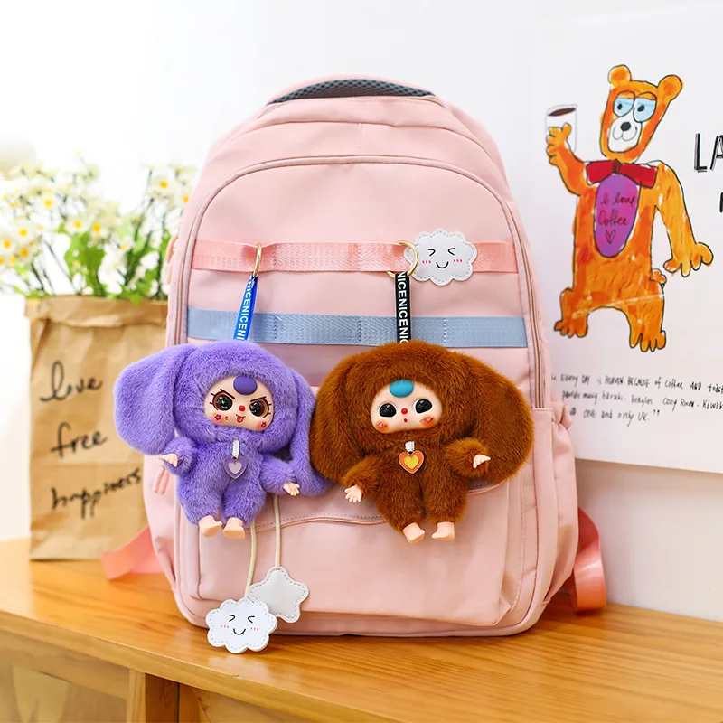 Pals de pingente de boneca fofa – chaveiro de vinil e acessório de mochila de pelúcia, um presente divertido para meninas de 3 anos ou mais