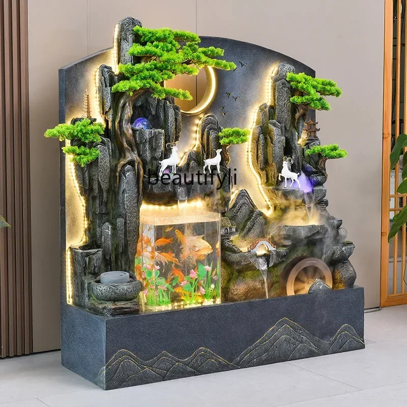 

B6 l Рокарий, украшения с проточной водой, фонтан, перегородка для гостиной, занавеска с водой, настенное украшение с проточной водой, двор, балкон