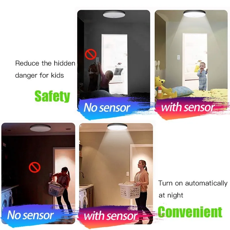 LED Smart Ceiling Light Motion Sensor Night Lamp Hanging Top Home Appliances Porch Light Induction Ceiling Lighting Chandelier