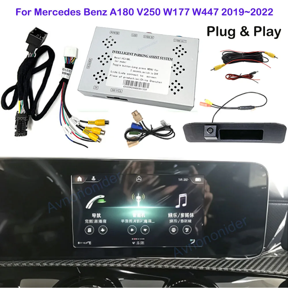 Rückfahrkamera-Kit speziell für Mercedes Benz A180 V250 W177 W447 2019~2022 7-Zoll Originalbildschirm OEM Upgrade Parkkamera