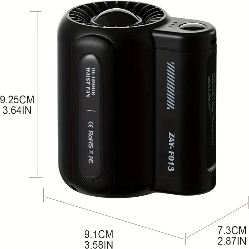 

Stay Cool Anywhere с портативным перезаряжаемым USB-вентилятором — 3-скоростная регулировка, поясная и портативная конструкция для улицы