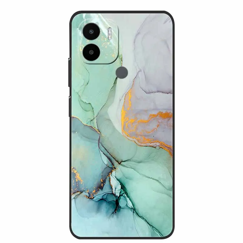 For Redmi A2 Plus Case A2+ Black Bumper Silicone TPU Soft Capa for Xiaomi Redmi A1 Plus A 1 2 A2Plus Phone Cover Marble Printing