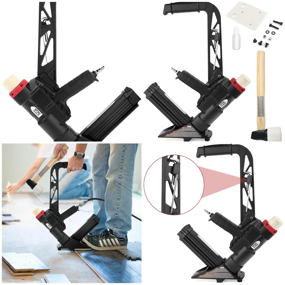 

HFSNSP 2-in-1 Pneumatic Flooring Nailer/Stapler