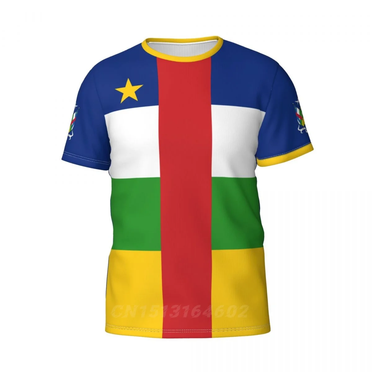 Custom Name Number Central African Republic Country Flag T-shirts Clothes T shirt Men Women Tees Tops For Soccer Football Fans