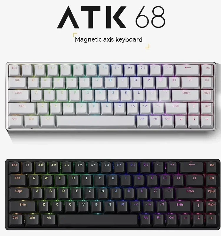 

Atk Atk68 Gaming Keyboard Magnetic Switch Aluminum Alloy Smart Speed X Quick Trigger Mechanical Keyboard Rgb Pc Gamer Varolant