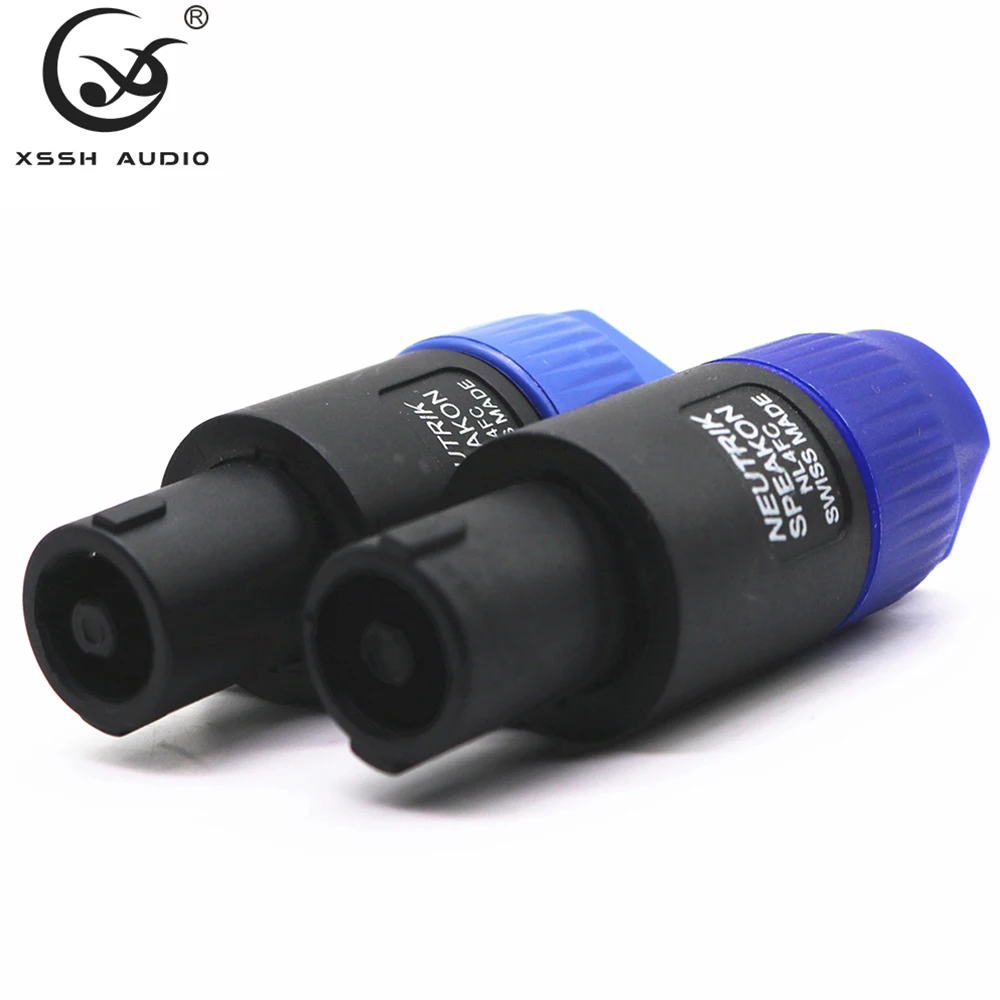 4 Uds 8 Uds 4 pines XLR YIVO XSSH amplificador audiófilo HIFI niquelado altavoz hembra conector de clavija estéreo para Cable Speakon