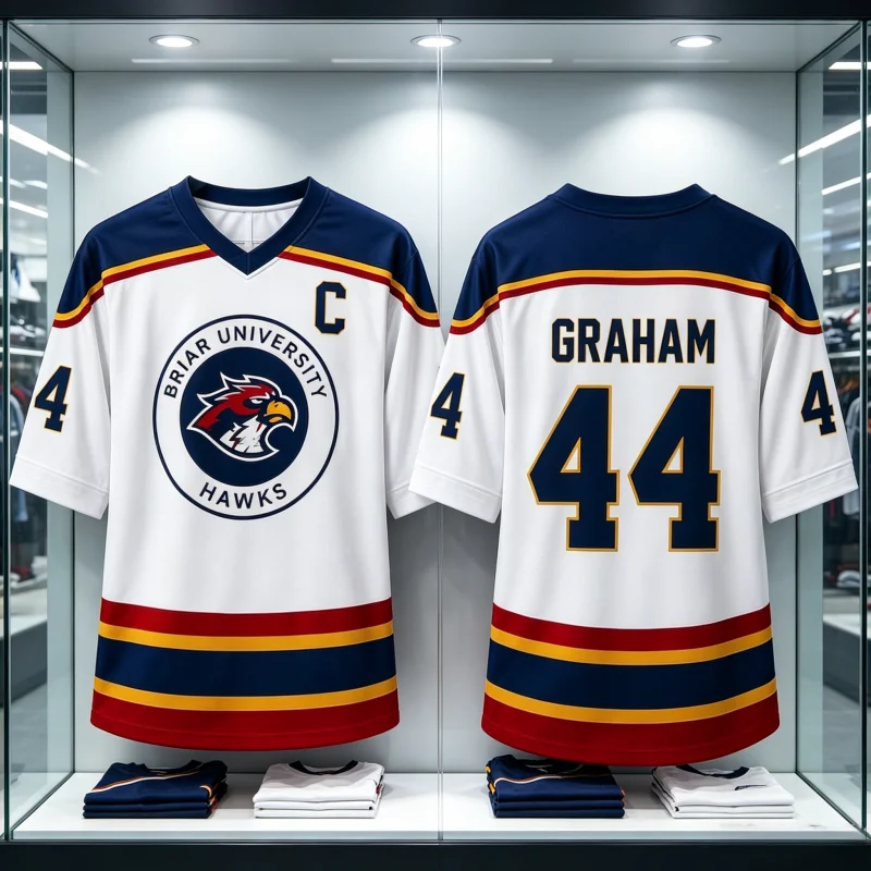 TV Off Campus Briar University Hawks 4 Ice Hockey Jersey Short Sleeved Breathable Mesh Loose Comfortable Y2K Parent-child Outfit