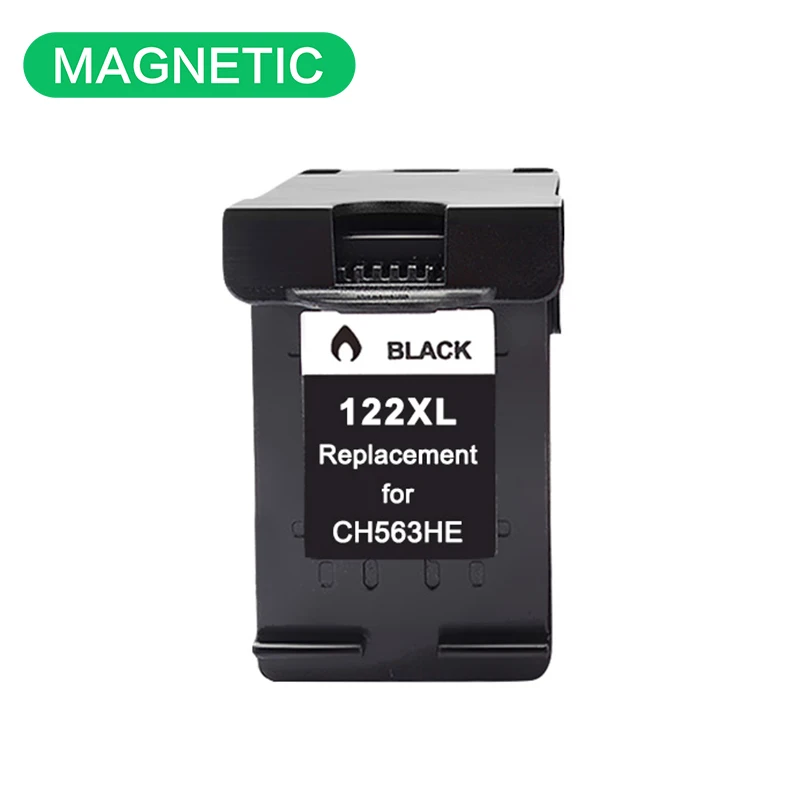 1set  Magnetic Compatible Black Ink Cartridge HP122 for HP 122 XL Deskjet 1000 1050 2000 2050 1510 3050 3000 3050A Printer 122XL