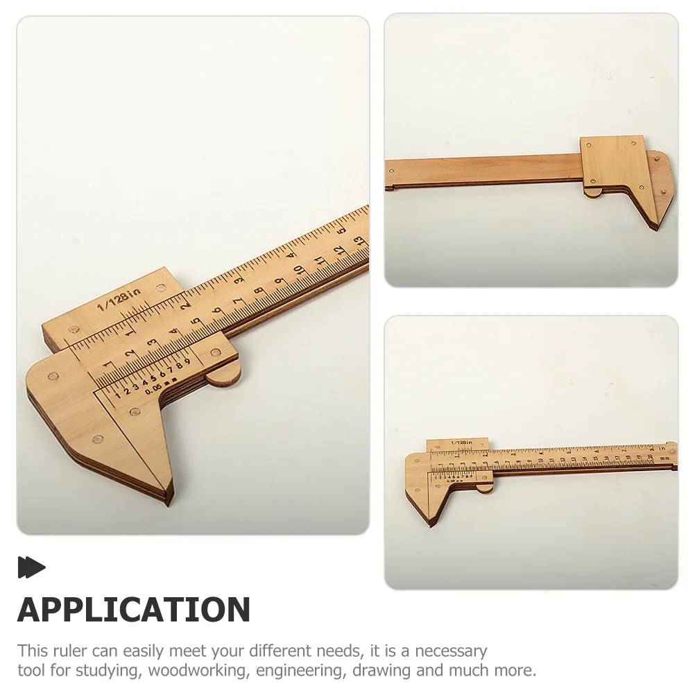 مسطرة قابلة للطي خشبية منحوتة بوصة مزدوجة النطاق طالب رنيه مكتب مساطر قياس شاشة ديجيتال رسم الطفل