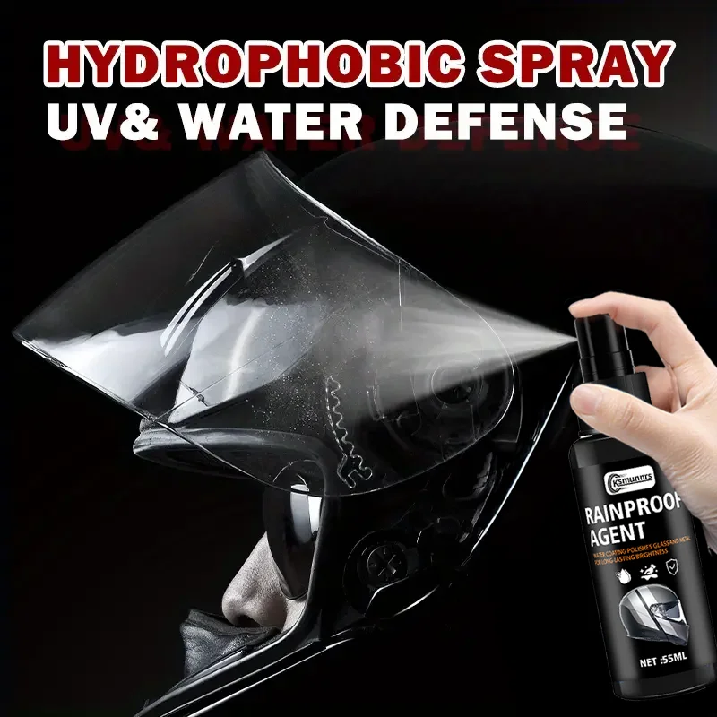 Motorcycle/Car Anti-Fog Rain Spray: Nano Coating, Sleek Bottle, Boosts Safety, Fits Helmets, Mirrors, Windshields & Glasses