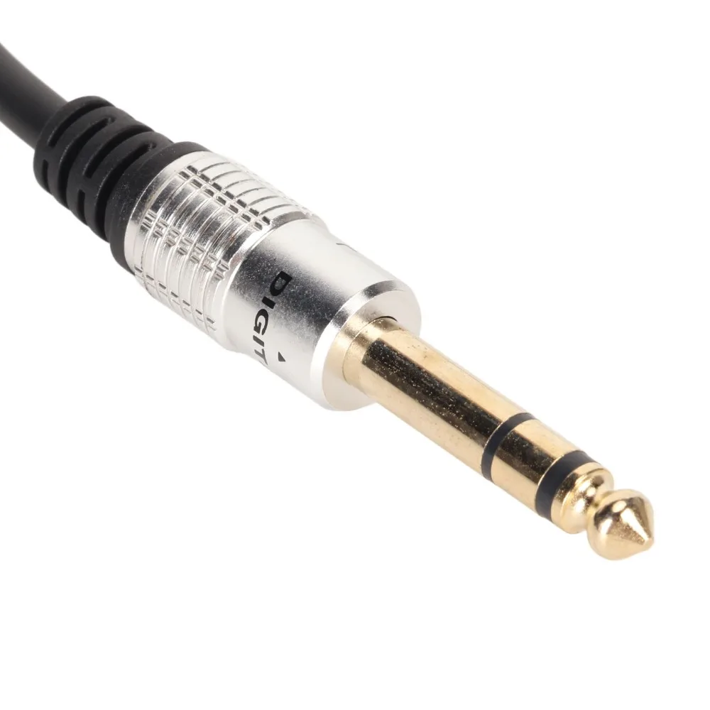 Aluminum Alloy 1/4 Inch Stereo Splitter Y Cable Plug and Play 19.7in 6.35mm Male to Dual 6.35mm Female Extension Cable