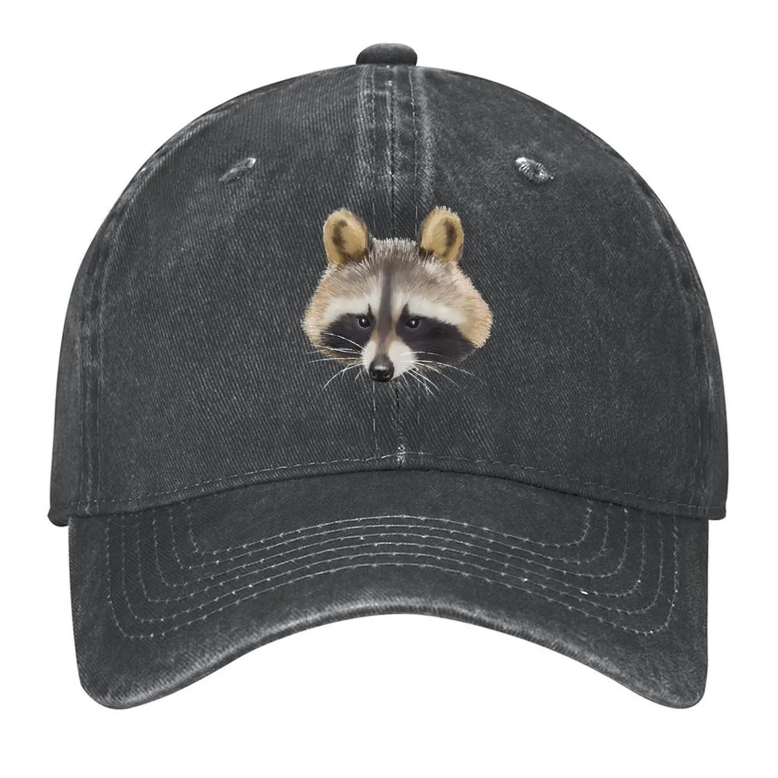 

Cute Raccoon Baseball Cap summer hat sun caps tea Hat Streetwear Men's Women's
