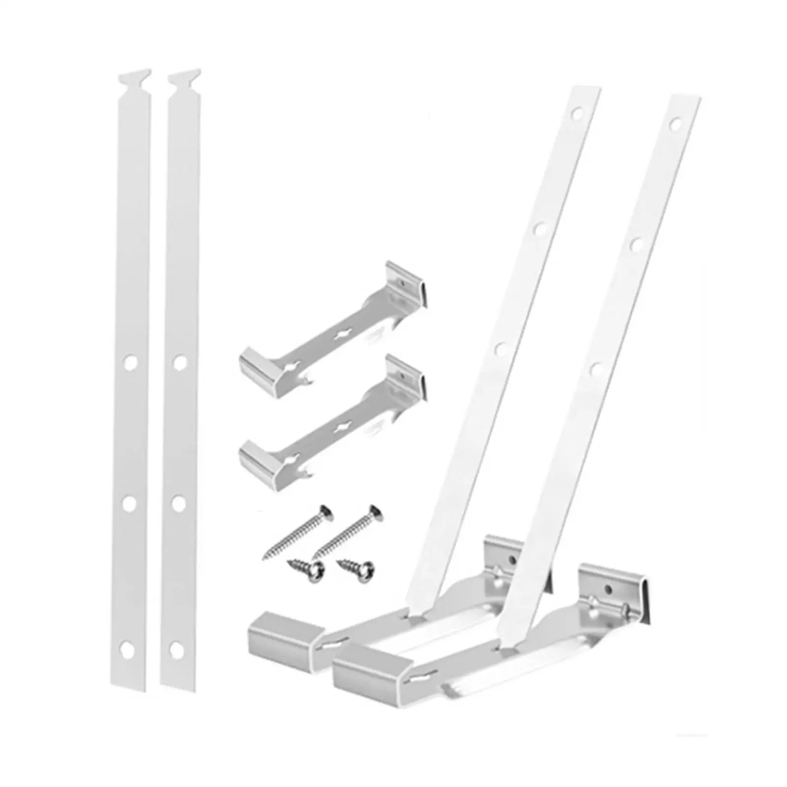 5 inch Aluminum Roof Gutter Hanger Sturdy Lightweight Fixing Clip Fixing without Eaves with Straps Roof Gutter Support Solution