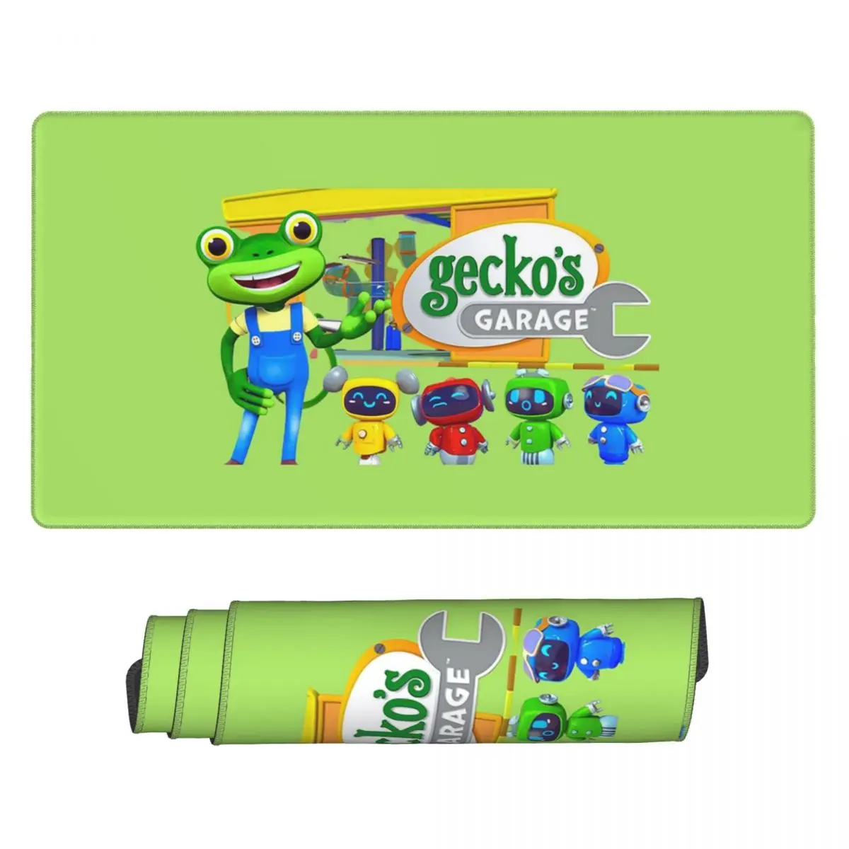 

Большой коврик для мыши Geckos Garage: для детей, геймеров, ПК, ноутбуков, клавиатур, компьютерных игр, офиса, аксессуары для рабочего стола